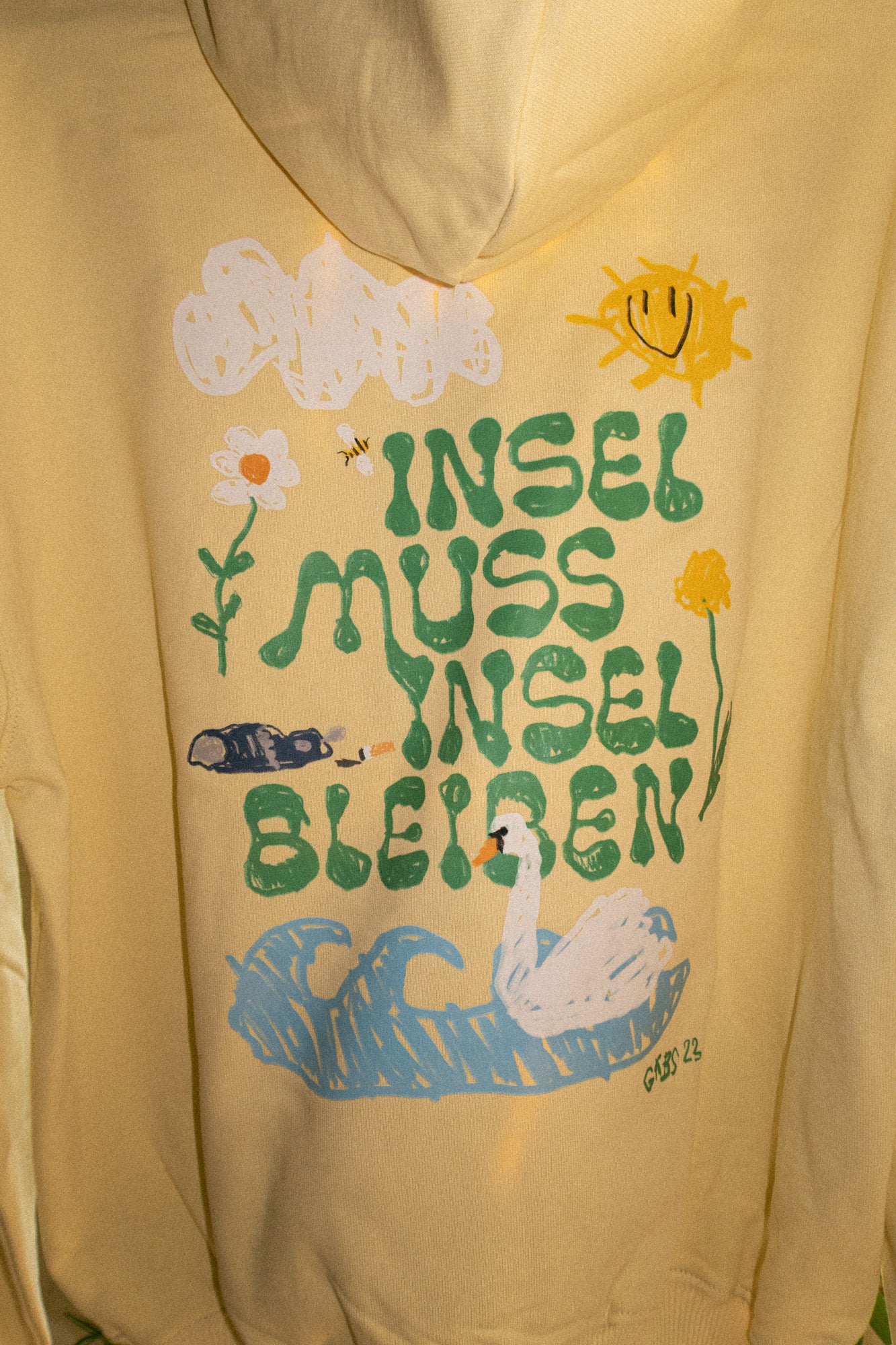 INSEL MUSS INSEL BLEIBEN OVERSIZED HOODIE