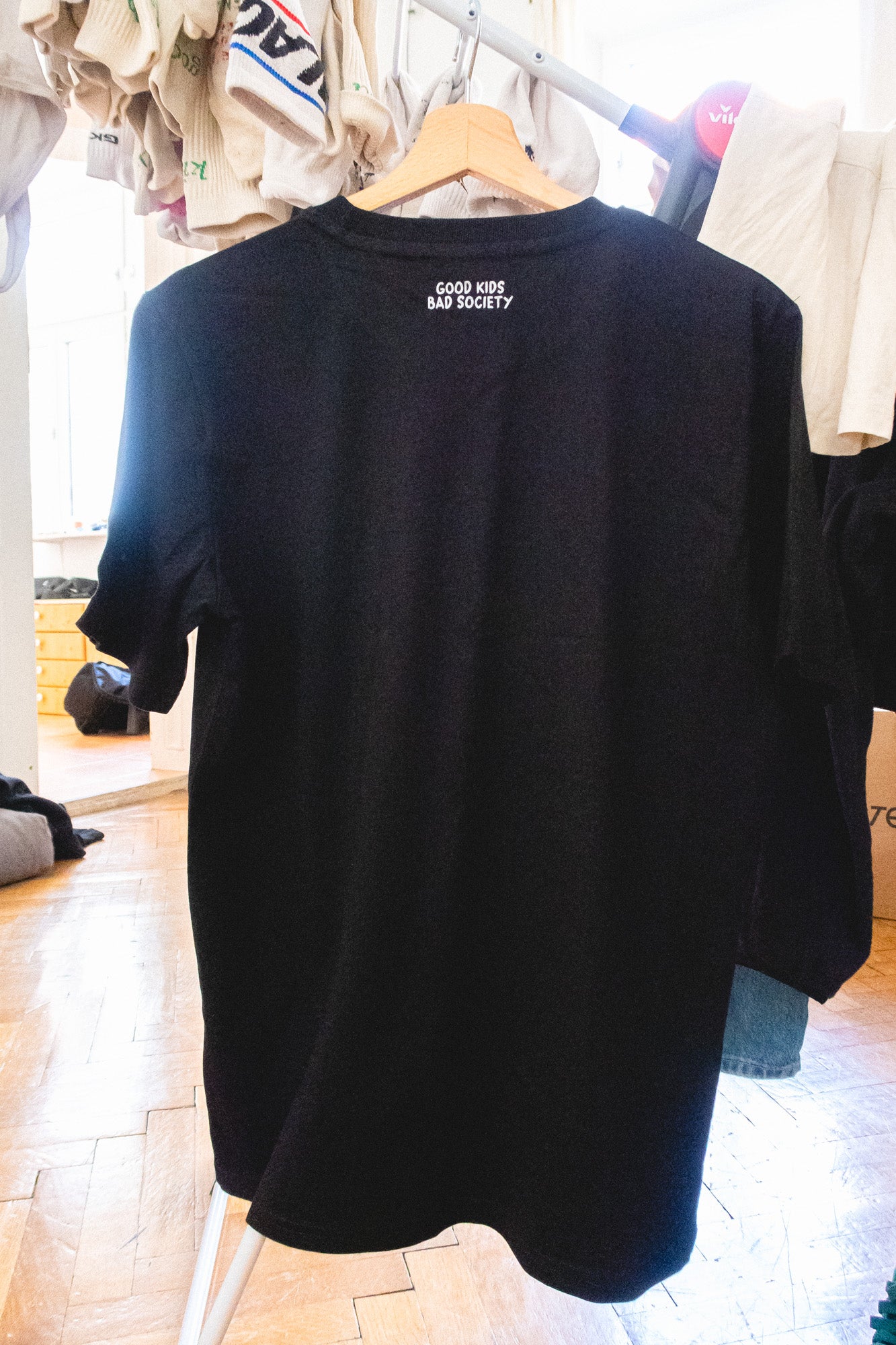 BURNING POLICE CAR LOOSE FIT T-SHIRT