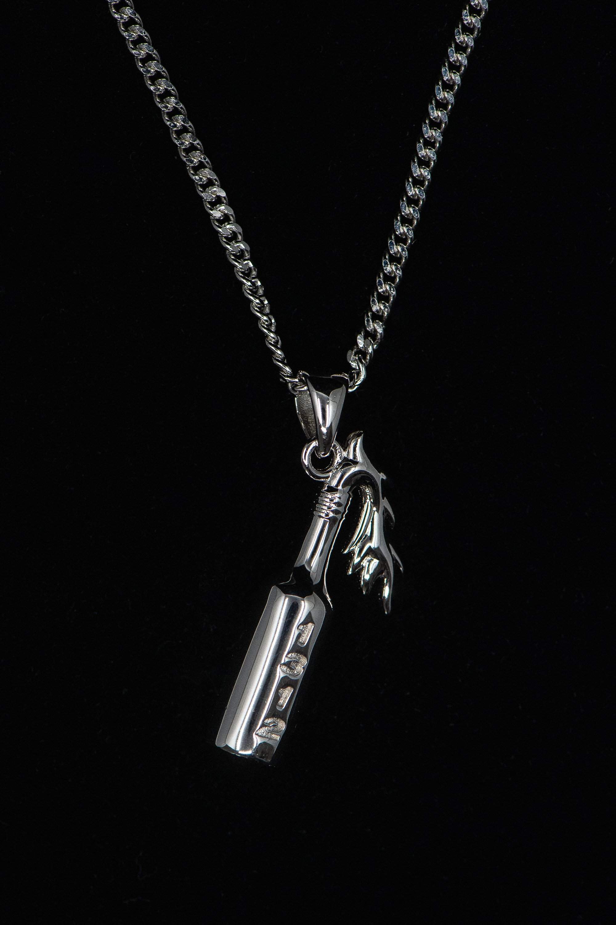 MOLOTOV COCKTAIL PENDANT NECKLACE-goodkidsbadsociety-Jewelry