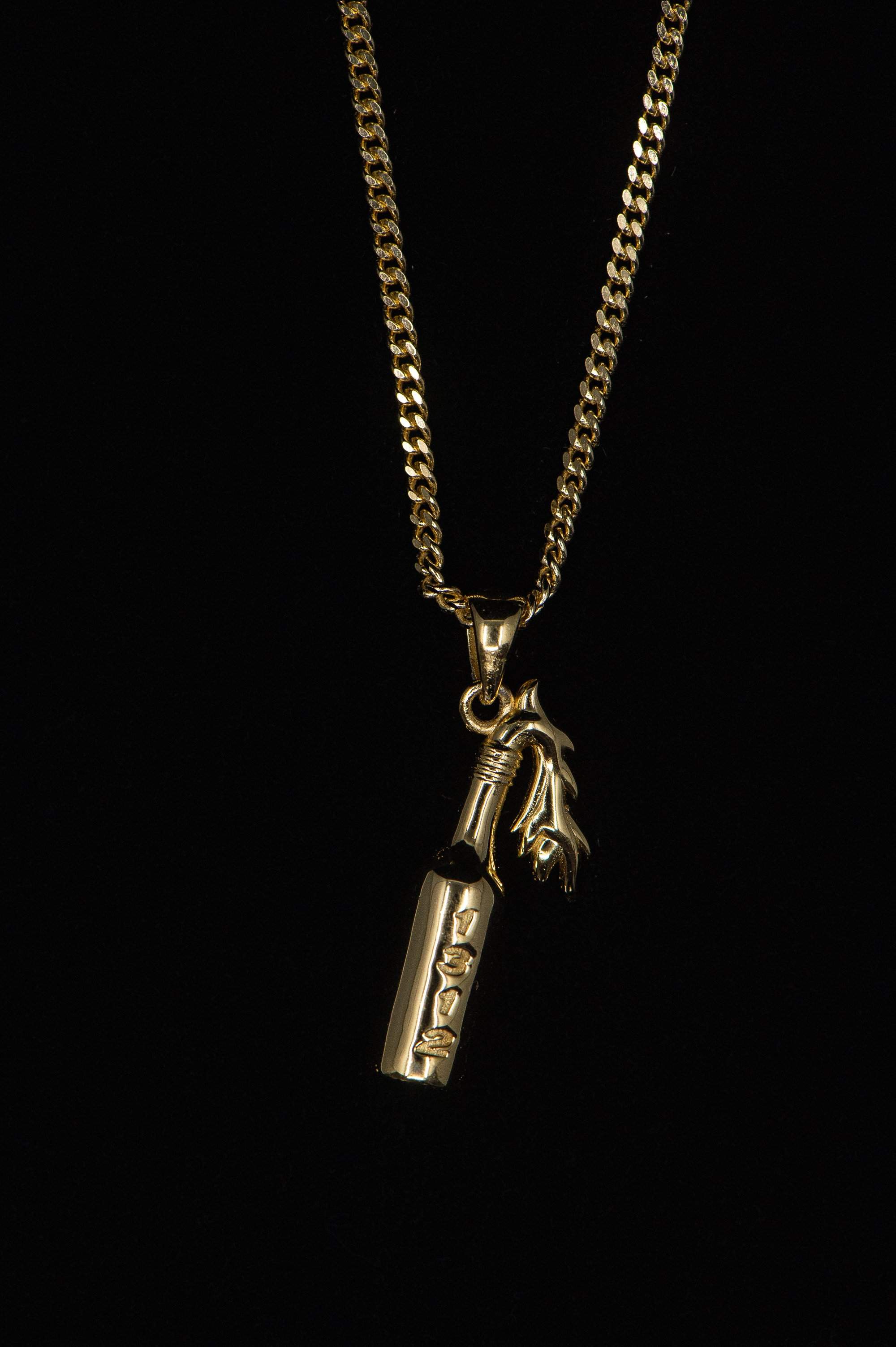 MOLOTOV COCKTAIL PENDANT NECKLACE-goodkidsbadsociety-Jewelry